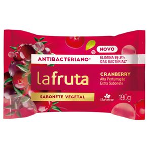 Sabonete Barra Vegetal Antibac Cranberry  La Fruta 180g - Davene