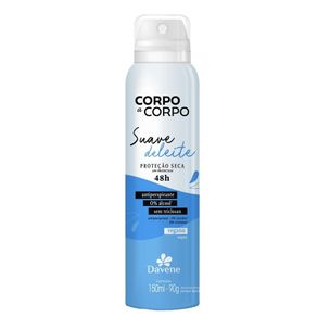 Desodorante Antiperspirante Aerossol Corpo a Corpo Suave 150ml - Davene (Val. 02/23)